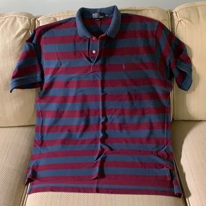 Men’s SS Rugby Stripe 100% Cotton Pique Knit by POLO by Ralph Lauren, Size XXL